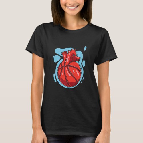 Heart Anatomy Basketball  T_Shirt