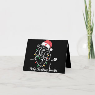 Heart Anatomy Christmas Nurse Cardiac Tachy Xmas Card