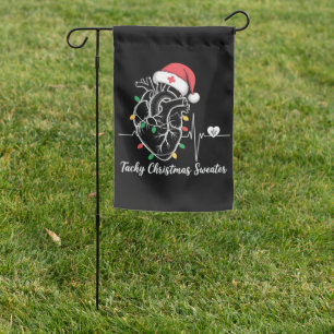 Heart Anatomy Christmas Nurse Cardiac Tachy Xmas Garden Flag