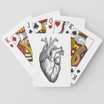 Heart Anatomy Science Playing Cards by TRowanDesign at Zazzle