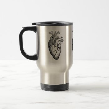Heart Anatomy Science Travel Mug by TRowanDesign at Zazzle
