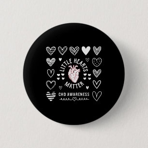 Heart Anatomy Valentine Little Heart Chd Awareness Button