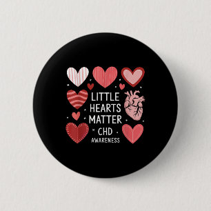 Heart Anatomy Valentine Little Heart Chd Awareness Button