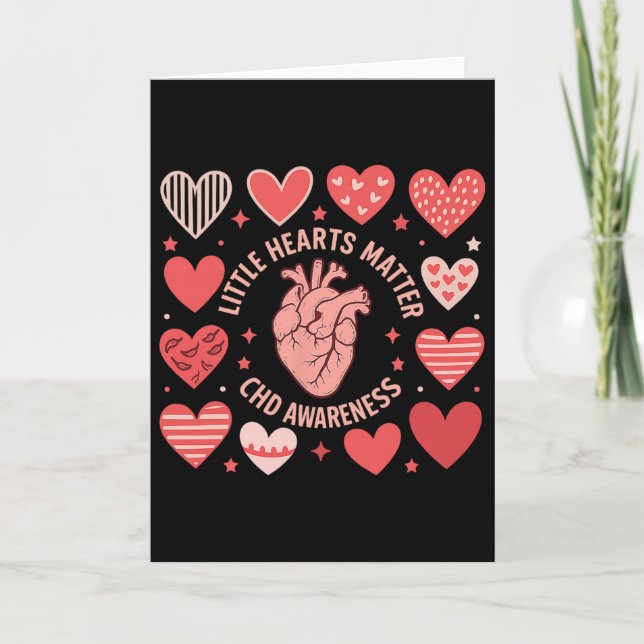 Heart Anatomy Valentine Little Hearts Problem Chd  Card (Front)