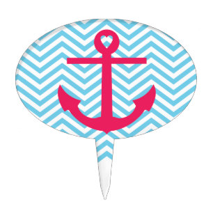 Heart Anchor Cake Topper