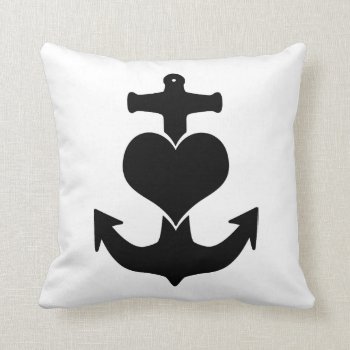 Heart Anchor Pillow by ZachAttackDesign at Zazzle