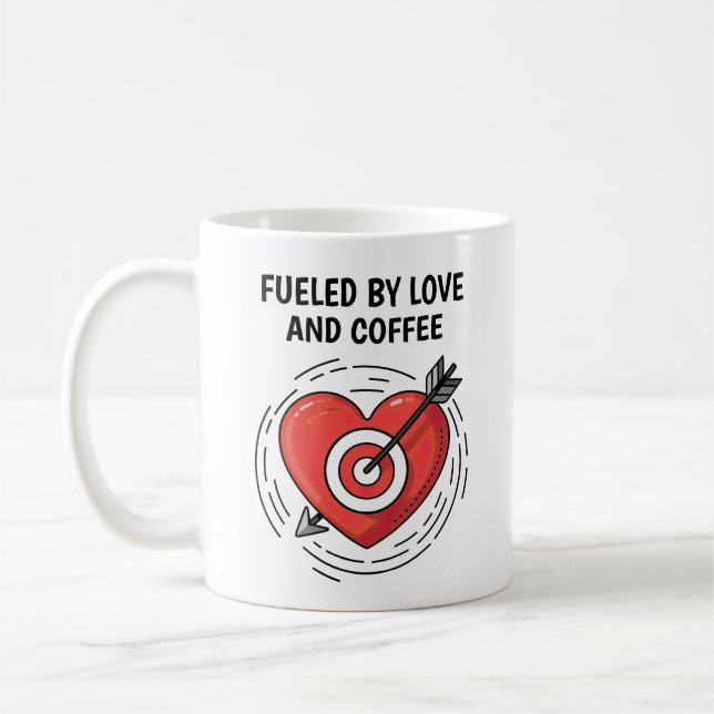 Heart and Arrow Coffee Mug (Left)