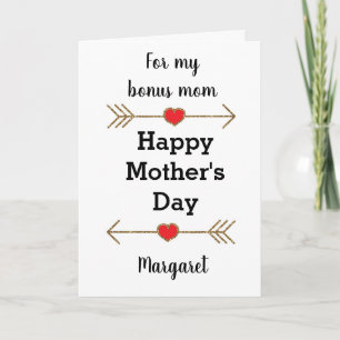 Heart and Arrows Happy Mother's Day Bonus Mom Card