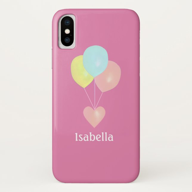 Heart and Balloons on Rose Gold Case-Mate iPhone Case (Back)