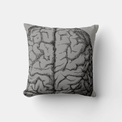 heart and brain _ anatomy throw pillow