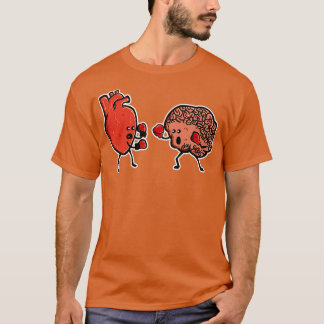 Heart and Brain Boxing Mind Funny Anatomy RN Docto T-Shirt