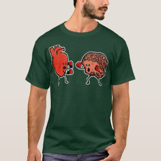Heart and Brain Boxing Mind Funny Anatomy RN Docto T-Shirt