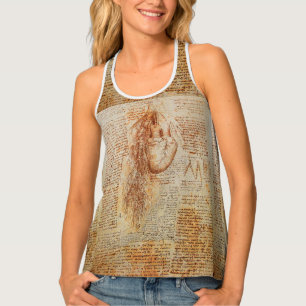 Heart And Bronchial Arteries Leonardo Da Vinci Tank Top