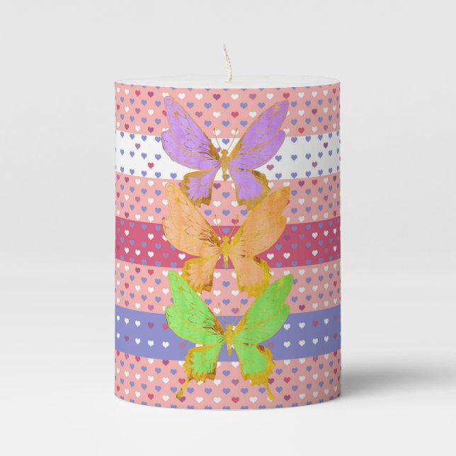 Heart and Butterfly Candle (Front)