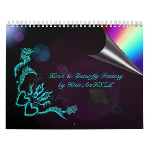 Heart and Butterfly Fantasy Calendar