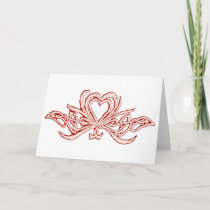 Heart and Celtic Knot Valentine Red Blush