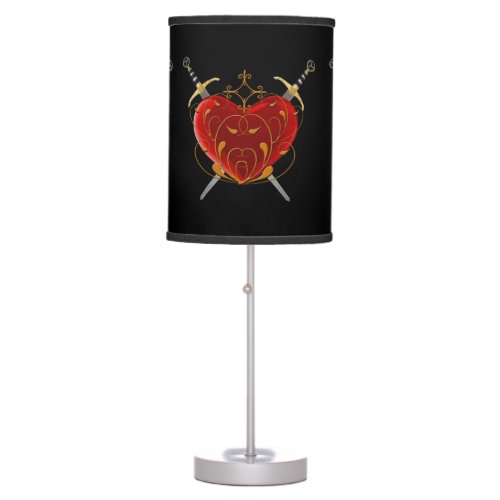 Heart And Daggers Desk Lamp