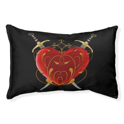 Heart And Daggers Dog Bed