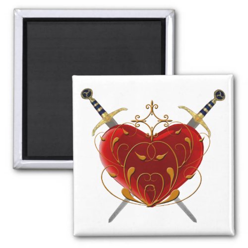 Heart And Daggers Magnet