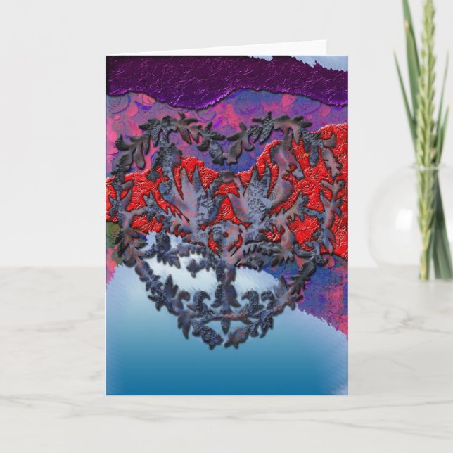 Heart And Doves Greeting Card (Front)