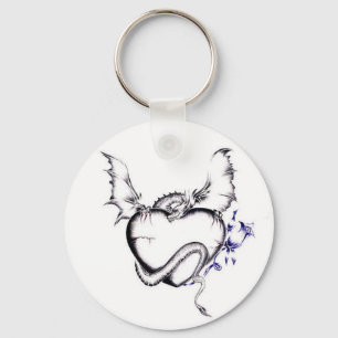 Heart And Dragon Keychain