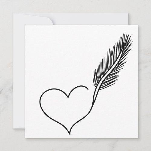 Heart and Feather Blank