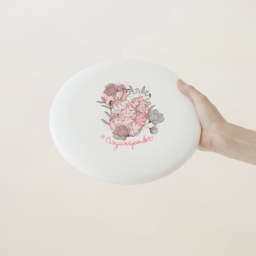 Heart and flowers nature design Wham_O frisbee