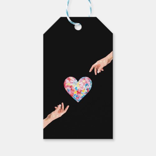Heart and Hand of kindness Gift Tags