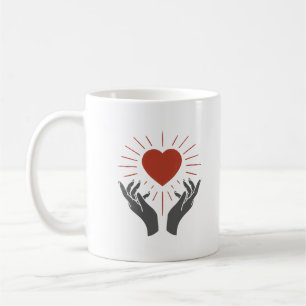 Heart And Hand Textured Coffee Cup