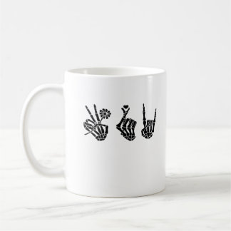 Heart And Hands Skeleton Heart Hands Soft Coffee Mug