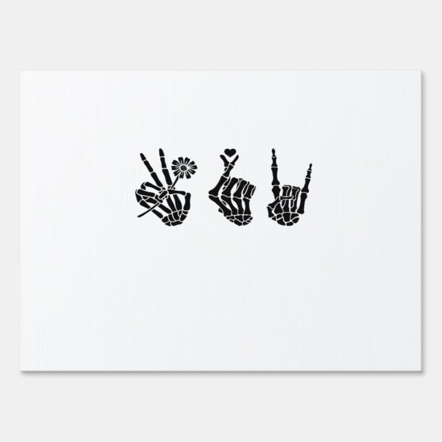 Heart And Hands Skeleton Heart Hands Soft Sign (Front)