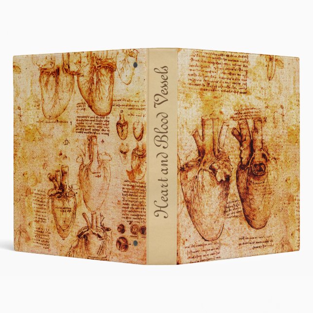Heart And Its Blood Vessels ,Cardiologist Medical 3 Ring Binder (Background)