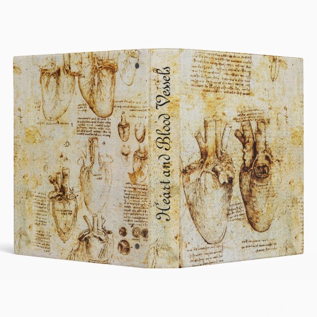 Heart And Its Blood Vessels ,Cardiologist Medical 3 Ring Binder (Background)