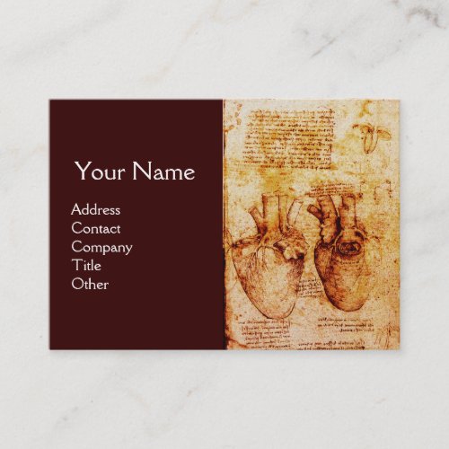 Heart And Its Blood Vessels Cardiologist Monogram Business Card