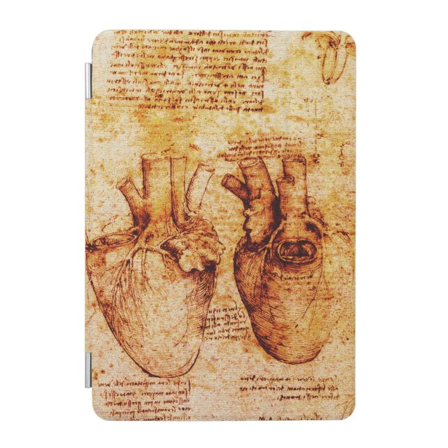 Heart And Its Blood Vessels Parchment Brown iPad Mini Cover (Front)