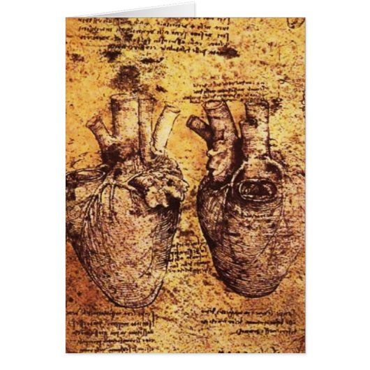 Heart And Its Blood Vessels Parchment Cards (Front)