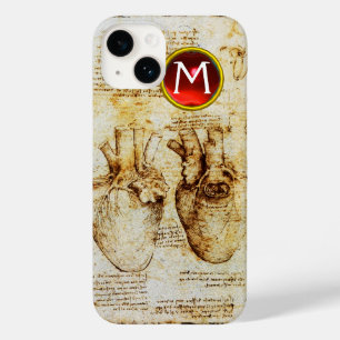 Heart And Its Blood Vessels Parchment Gem Monogram Case-Mate iPhone 14 Case