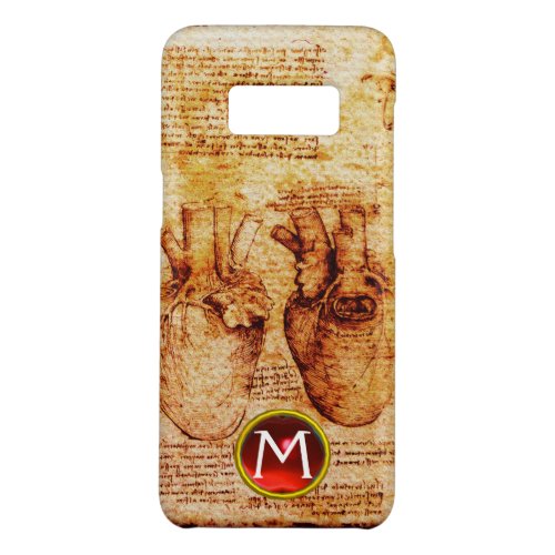Heart And Its Blood Vessels Parchment Gem Monogram Case_Mate Samsung Galaxy S8 Case