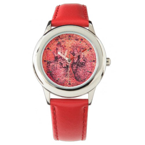 Heart And Its Blood Vessels Parchment Red Watch