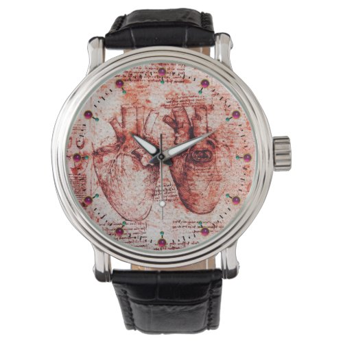 Heart And Its Blood Vessels Parchment Red White Watch