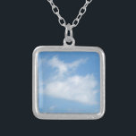 Heart and J Clouds Photo Necklace<br><div class="desc">Necklace with Heart and J Clouds Photo by Selena Millman</div>