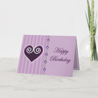Heart and Jewels Birthday Card