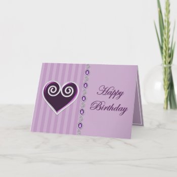 Heart And Jewels Birthday Card by mariannegilliand at Zazzle