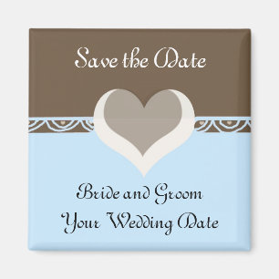 Heart and Lace Save the Date Magnet