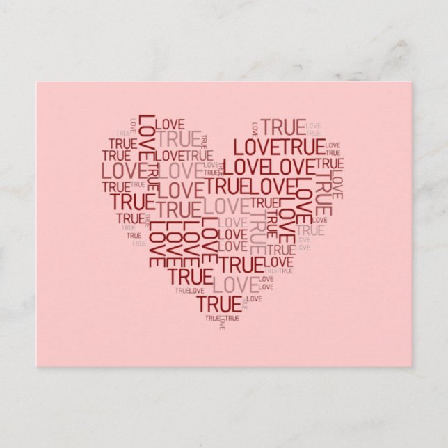 Heart and Love Postcard (Front)