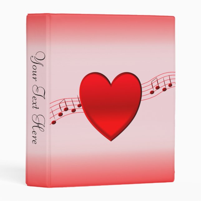 Heart and Music Mini Binder (Front/Spine)