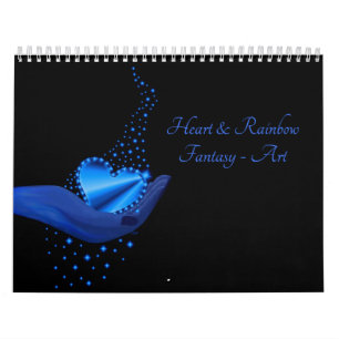 Heart and Rainbow Fantasy Art Calendar