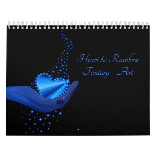 Heart and Rainbow Fantasy Art Calendar