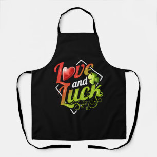 Heart And Shamrock Love And Luck On St Patricks Apron