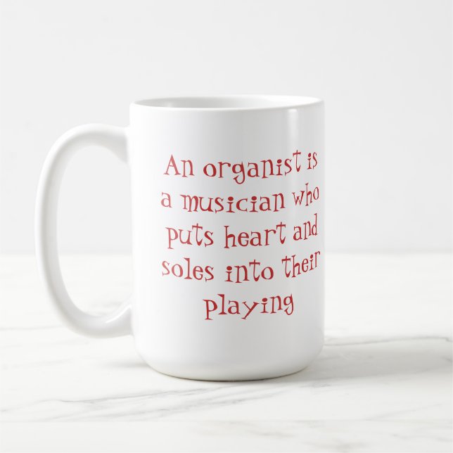Heart and Soles  organists mug (Left)